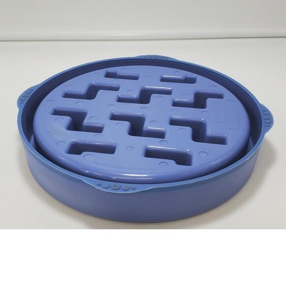 Outward hound dog bowl slow feeder blue puzzle feeder heavy duty - Picture 2 of 4